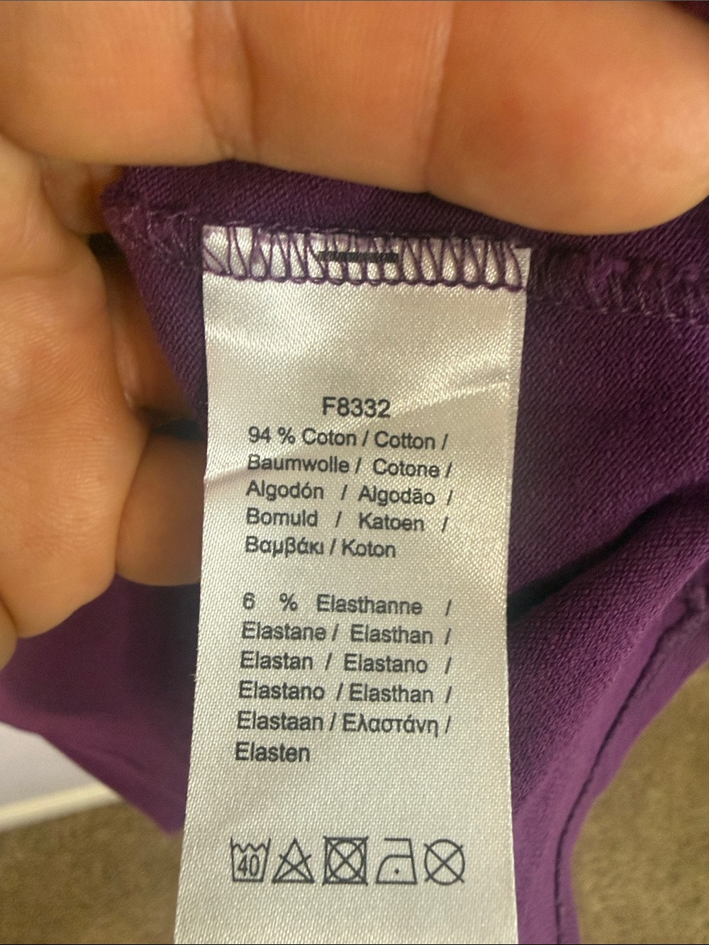 Lacoste Women Plum Purple Polo Shirt Dress Size 42/10 - Picture 9 of 9